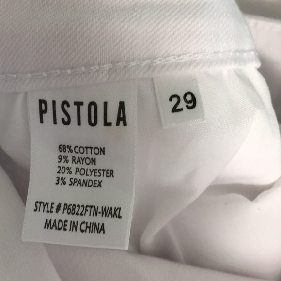 Pistola white denim distressed jeans - Picture 4 of 9
